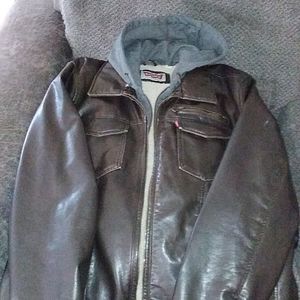 Levi's leather and fleece xl